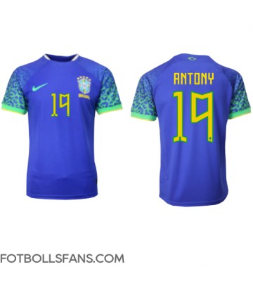 Brasilien Antony #19 Replika Bortatröja VM 2022 Kortärmad